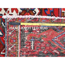Load image into Gallery viewer, 8&#39;x11&#39; Upsdell Red, Hand Knotted Abrash Semi Antique Persian All Over Heriz Design, Good condition, Sides and Ends Professionally Secured, Cleaned, Oriental Pure Wool Rug FWR515526
