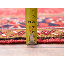 Load image into Gallery viewer, 7&#39;x10&#39; Candy Apple Red, Sides And Ends Professionally Secured, Cleaned, Semi Antique Evenly Worn Persian Heriz, Good Condition, Natural Wool, Hand Knotted, Oriental Rug FWR515538