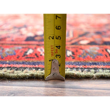 Load image into Gallery viewer, 8&#39;x12&#39;2&quot; Rosewood Red, 100% Wool, Hand Knotted, Semi Antique Persian Heriz, Evenly Worn, Professionally Clean, Sides and Ends Secured, Oriental Rug FWR515598
