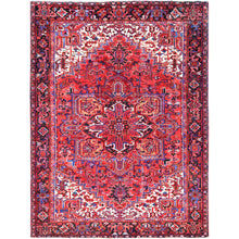 Load image into Gallery viewer, 8&#39;x10&#39;8&quot; Airbnb Red, Vintage Persian Heriz, Good condition, Cleaned, Abrash, Sides and Ends Professionally Secured, Hand Knotted, Oriental Rug FWR515610