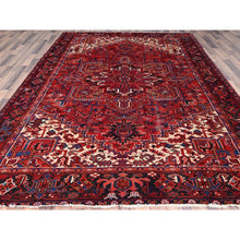 Load image into Gallery viewer, 8&#39;x10&#39;8&quot; Airbnb Red, Vintage Persian Heriz, Good condition, Cleaned, Abrash, Sides and Ends Professionally Secured, Hand Knotted, Oriental Rug FWR515610