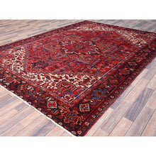 Load image into Gallery viewer, 8&#39;x10&#39;8&quot; Airbnb Red, Vintage Persian Heriz, Good condition, Cleaned, Abrash, Sides and Ends Professionally Secured, Hand Knotted, Oriental Rug FWR515610