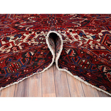 Load image into Gallery viewer, 8&#39;x10&#39;8&quot; Airbnb Red, Vintage Persian Heriz, Good condition, Cleaned, Abrash, Sides and Ends Professionally Secured, Hand Knotted, Oriental Rug FWR515610