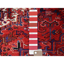 Load image into Gallery viewer, 8&#39;x10&#39;8&quot; Airbnb Red, Vintage Persian Heriz, Good condition, Cleaned, Abrash, Sides and Ends Professionally Secured, Hand Knotted, Oriental Rug FWR515610