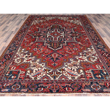 Load image into Gallery viewer, 7&#39;9&quot;x11&#39;1&quot; Husker Red, Semi Antique Persian Heriz, Hand Knotted, Pure Wool, Great Condition, Sides And Ends Professionally Secured, Cleaned, Oriental Rug FWR515622