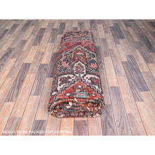 Load image into Gallery viewer, 7&#39;9&quot;x11&#39;1&quot; Husker Red, Semi Antique Persian Heriz, Hand Knotted, Pure Wool, Great Condition, Sides And Ends Professionally Secured, Cleaned, Oriental Rug FWR515622