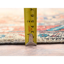 Load image into Gallery viewer, 3&#39;2&quot;x10&#39;9&quot; Fenugreek with Beaver Brown, Abrash Vintage Persian with Karajeh and Medallion Design, Clean, Hand Knotted Organic Wool, Distressed Excellent Condition Runner, Oriental Rug FWR515670