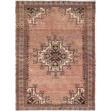 Load image into Gallery viewer, 4&#39;2&quot;x6&#39; Friar Brown, Vintage Distressed Persian Gabbeh and Good Condition, Evenly Worn Pure Wool Hand Knotted Cleaned and Sides and Ends Professionally Secured, Oriental Rug FWR515832