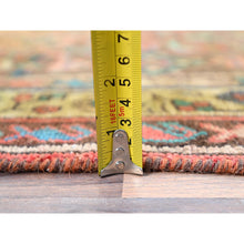 Load image into Gallery viewer, 3&#39;5&quot;x10&#39;4&quot; Monk&#39;s Broke Brown, Evenly Worn, Cropped Thin, Semi Antique Persian Hamadan Hand Knotted Distressed, Natural Wool, Cleaned, Sides And Ends Secured, Wide And Long Runner Good Condition Abrash Oriental Rug FWR515910