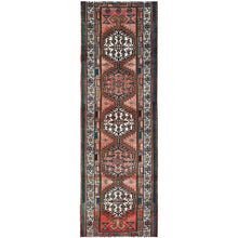 Load image into Gallery viewer, 3&#39;5&quot;x10&#39;2&quot; Pastry Shell Brown, Evenly Worn Sheared Low Distressed, Semi Antique North West Persian, Hand Knotted, Organic Wool, Sides and Ends Professionally Secured, Cleaned, Wide and Long Runner, Oriental Rug FWR515928