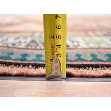 Load image into Gallery viewer, 3&#39;5&quot;x10&#39;2&quot; Pastry Shell Brown, Evenly Worn Sheared Low Distressed, Semi Antique North West Persian, Hand Knotted, Organic Wool, Sides and Ends Professionally Secured, Cleaned, Wide and Long Runner, Oriental Rug FWR515928