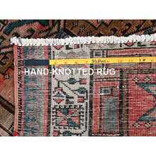 Load image into Gallery viewer, 3&#39;5&quot;x10&#39;2&quot; Pastry Shell Brown, Evenly Worn Sheared Low Distressed, Semi Antique North West Persian, Hand Knotted, Organic Wool, Sides and Ends Professionally Secured, Cleaned, Wide and Long Runner, Oriental Rug FWR515928