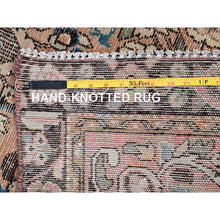 Load image into Gallery viewer, 3&#39;2&quot;x6&#39;7&quot; Tumbleweed Brown, Semi Antique Persian Lilahan, Cropped Thin, Distressed Look, Evenly Worn Hand Knotted, Pure Wool, Professionally Secured and Cleaned, Wide Runner Oriental Rug FWR516000