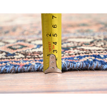 Load image into Gallery viewer, 3&#39;4&quot;x10&#39;1&quot; Porcini Brown, Old Persian 
Hussainabad Distressed 100% Wool Abrash Hand Knotted, Evenly Worn, Cleared, Sides And Ends Professionally Secured, Wide And Long Runner, Sheared Low And Cropped Thin Oriental Rug FWR516120