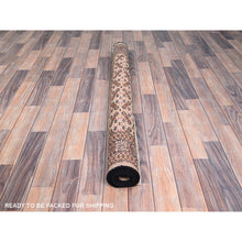 Load image into Gallery viewer, 4&#39;5&quot;x6&#39;3&quot; Desert Sand Orange, Vintage Persian Tourkaman With Repetitive All Over Design, Hand Knotted Abrash Distressed Evenly Worn Organic Wool, Cropped Thin Oriental Rug FWR516300