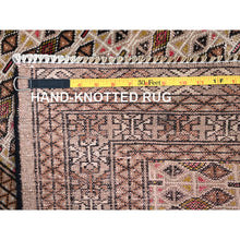 Load image into Gallery viewer, 4&#39;5&quot;x6&#39;3&quot; Desert Sand Orange, Vintage Persian Tourkaman With Repetitive All Over Design, Hand Knotted Abrash Distressed Evenly Worn Organic Wool, Cropped Thin Oriental Rug FWR516300
