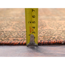 Load image into Gallery viewer, 3&#39;x6&#39;7&quot; Fenugreek Brown, Hand Knotted, Sheared Low, Vintage Worn Persian Baluch, Abrash, Sides And Ends Secured, Professionally Cleaned, Distressed All Wool, Oriental Rug FWR516378