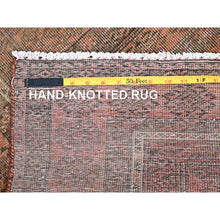 Load image into Gallery viewer, 3&#39;x6&#39;7&quot; Fenugreek Brown, Hand Knotted, Sheared Low, Vintage Worn Persian Baluch, Abrash, Sides And Ends Secured, Professionally Cleaned, Distressed All Wool, Oriental Rug FWR516378