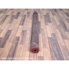 Load image into Gallery viewer, 4&#39;x6&#39;5&quot; Tomato Red, Hand Knotted 100% Wool Vintage Persian Baluch, Abrash, Evenly Worn Sheared Low, Distressed And Sides And Ends Secured, Professionally Cleaned, Cropped Thin, Oriental Rug FWR516408