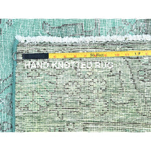 Load image into Gallery viewer, 6&#39;1&quot;x9&#39; Peacock Green, Organic Wool Hand Knotted Overdyed Old Persian Tabriz, Worn Down, Good Condition, Distressed Look And Sheared Low, Sides And Ends Professionally Cleaned And Secured, Cropped Thin Oriental Rug FWR516654