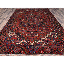 Load image into Gallery viewer, 7&#39;9&quot;x11&#39;3&quot; Venetian Red, Semi Antique Persian Heriz, Good Condition, Pure Wool, Hand Knotted, Sides And Ends Professionally Secured, Cleaned, Oriental Rug FWR516846