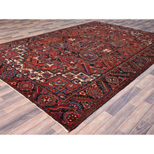 Load image into Gallery viewer, 7&#39;9&quot;x11&#39;3&quot; Venetian Red, Semi Antique Persian Heriz, Good Condition, Pure Wool, Hand Knotted, Sides And Ends Professionally Secured, Cleaned, Oriental Rug FWR516846