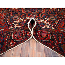 Load image into Gallery viewer, 7&#39;9&quot;x11&#39;3&quot; Venetian Red, Semi Antique Persian Heriz, Good Condition, Pure Wool, Hand Knotted, Sides And Ends Professionally Secured, Cleaned, Oriental Rug FWR516846