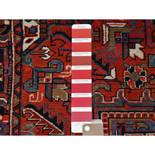 Load image into Gallery viewer, 7&#39;9&quot;x11&#39;3&quot; Venetian Red, Semi Antique Persian Heriz, Good Condition, Pure Wool, Hand Knotted, Sides And Ends Professionally Secured, Cleaned, Oriental Rug FWR516846