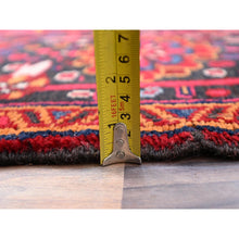 Load image into Gallery viewer, 9&#39;7&quot;x12&#39;6&quot; Dutch Tulip Red, Semi Antique Hand Knotted With Porcelain White Corners Persian Heriz, Shiny Wool Excellent Condition, Oriental Rug FWR516858