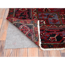 Load image into Gallery viewer, 8&#39;x11&#39; Rufous Red, Semi Antique Persian Hand knotted With Central Geometric Medallion Heriz Design, Cleaned Sides and Ends Professionally Secured, Mint Condition Pure Wool Oriental Rug FWR516894
