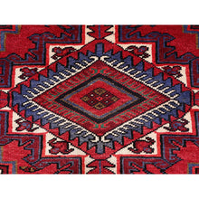 Load image into Gallery viewer, 8&#39;x11&#39; Rufous Red, Semi Antique Persian Hand knotted With Central Geometric Medallion Heriz Design, Cleaned Sides and Ends Professionally Secured, Mint Condition Pure Wool Oriental Rug FWR516894