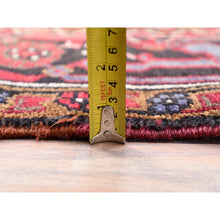 Load image into Gallery viewer, 8&#39;x11&#39; Rufous Red, Semi Antique Persian Hand Knotted With Central Geometric Medallion Heriz Design, Cleaned Sides And Ends Professionally Secured, Mint Condition Pure Wool Oriental Rug FWR516894