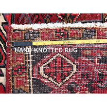 Load image into Gallery viewer, 8&#39;x11&#39; Rufous Red, Semi Antique Persian Hand knotted With Central Geometric Medallion Heriz Design, Cleaned Sides and Ends Professionally Secured, Mint Condition Pure Wool Oriental Rug FWR516894
