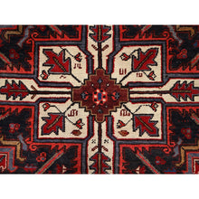 Load image into Gallery viewer, 6&#39;8&quot;x9&#39;5&quot; Harvest Apple Red, Abrash, Lustrous Wool Hand Knotted, Vintage Persian Heriz, Good Condition, Sides And Ends Professionally Secured, Cleaned, Oriental Rug FWR516918