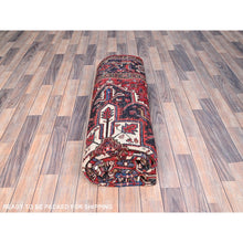 Load image into Gallery viewer, 6&#39;8&quot;x9&#39;5&quot; Harvest Apple Red, Abrash, Lustrous Wool Hand Knotted, Vintage Persian Heriz, Good Condition, Sides And Ends Professionally Secured, Cleaned, Oriental Rug FWR516918