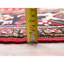 Load image into Gallery viewer, 6&#39;8&quot;x9&#39;5&quot; Harvest Apple Red, Abrash, Lustrous Wool Hand Knotted, Vintage Persian Heriz, Good Condition, Sides And Ends Professionally Secured, Cleaned, Oriental Rug FWR516918