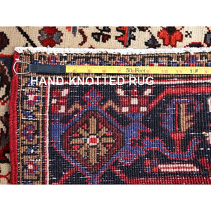 6'8"x9'6" Beige Vintage Persian Tabriz Worn Pile Hand Knotted Oriental Rug FWR313626