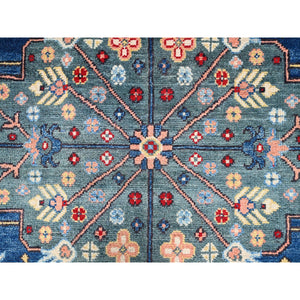 8'10"x12' Tomato Red, Hand Knotted Afghan Heriz Serapi With Open Field Bakshaish Design, Natural Dyes, 100% Wool, Densely Weave, Oriental Rug FWR516942