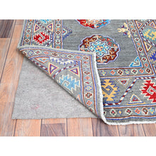Load image into Gallery viewer, 2&#39;9&quot;x4&#39;4&quot; Quiet Shade Gray, Organic Wool, Afghan Ersari with Elephant Feet Design, Vegetable Dyes, Hand Knotted, Smaller Size Oriental Rug FWR517020