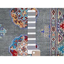 Load image into Gallery viewer, 2&#39;9&quot;x4&#39;4&quot; Quiet Shade Gray, Organic Wool, Afghan Ersari with Elephant Feet Design, Vegetable Dyes, Hand Knotted, Smaller Size Oriental Rug FWR517020