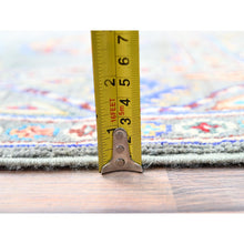 Load image into Gallery viewer, 2&#39;9&quot;x4&#39;4&quot; Quiet Shade Gray, Organic Wool, Afghan Ersari with Elephant Feet Design, Vegetable Dyes, Hand Knotted, Smaller Size Oriental Rug FWR517020