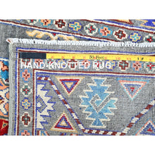 Load image into Gallery viewer, 2&#39;9&quot;x4&#39;4&quot; Quiet Shade Gray, Organic Wool, Afghan Ersari with Elephant Feet Design, Vegetable Dyes, Hand Knotted, Smaller Size Oriental Rug FWR517020