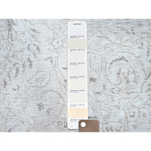 Load image into Gallery viewer, 9&#39;4&quot;x12&#39;1&quot; Intense White, Vintage Persian Tabriz, Seared Low, Cropped Thin, Great Condition, Sides And Ends Professionally Secured, Cleaned, Hand Knotted Evenly Worn 100% Wool, Oriental Rug FWR517152