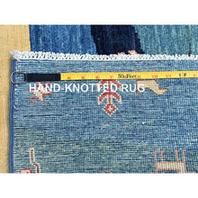 Load image into Gallery viewer, 8&#39;x9&#39;7&quot; Legion Blue, Scenery Gabbeh With Small Animal Figurines, Hand Knotted Thick And Plush, 100% Wool Oriental Rug FWR517284