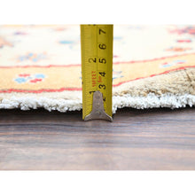 Load image into Gallery viewer, 8&#39;x8&#39; Bamboo Brown With Dutch White, Special Kazak Geometric Design, Pure Wool, Hand Knotted, Vegetable Dyes Oriental Rug FWR517320