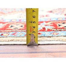 Load image into Gallery viewer, 2&#39;1&quot;x3&#39;1&quot; Acadia White, Special Kazak With All Over Design, Dense Weave With Shiny Wool, Hand Knotted Natural Dyes, Oriental Mat Rug FWR517332