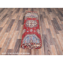 Load image into Gallery viewer, 8&#39;4&quot;x9&#39;10&quot; Virgin Lust Red, Hand Knotted, Vegetable Dyes, Organic Wool, Densely Woven, Afghan Super Kazak With Geometric Elements, Oriental Rug FWR517602