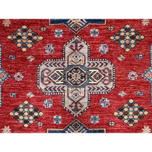 Load image into Gallery viewer, 8&#39;2&quot;x10&#39;4&quot; Toreador Red, Soft And Shiny Wool, Hand Knotted Afghan Super Kazak With Tribal Medallions Design, Natural Dyes, Oriental Rug FWR517614