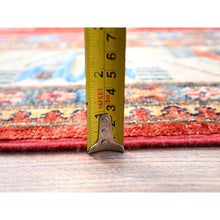 Load image into Gallery viewer, 8&#39;2&quot;x9&#39;10&quot; Valiant Poppy Red, Densely Woven Extra Soft Wool, Hand Knotted Afghan Super Kazak With Tribal Medallions, Natural Dyes, Oriental Rug FWR517638