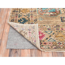 Load image into Gallery viewer, 8&#39;x10&#39; Firewood Brown, Soft and Velvet Wool, Afghan Ersari with Colorful Elephant Feet Design, Hand Knotted Dense Weave, Natural Dyes, Oriental Rug FWR517644